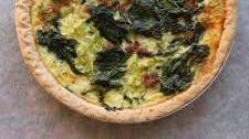 Quiche with kale and bacon