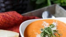 Quick and Easy Creamy Tomato - Basil Soup