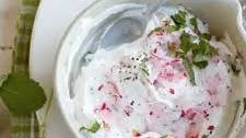 Radish tzatziki dip with crisp flatbreads recipe