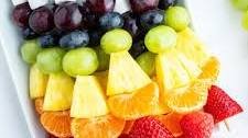 Rainbow fruit kabobs