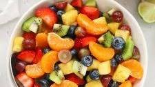 Rainbow Fruit Salad with Lime Dressing