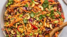 Rainbow Quinoa Salad with Red Curry Dressing