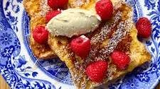 Raspberry and Clotted Cream French Toast