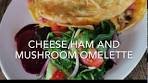 Recipe for cheese, ham and mushroom omelette