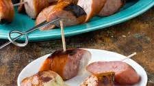 Recipe: Grilled Smoked Sausage Skewers with Three Zesty Sauces