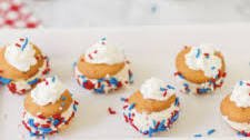 Red, White and Blue Mini Ice Cream Sandwiches with NILLA Wafers