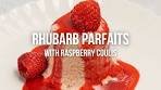 Rhubarb Parfaits with Raspberry Coulis