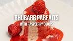 Rhubarb Parfaits with Raspberry Coulis