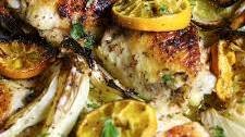 Roast chicken with pixies, fennel and ouzo