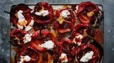 Roast red peppers with burrata and ’nduja