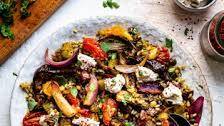 Roasted aubergine salad