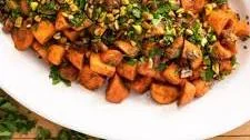 Roasted Carrots with Dates and Pistachios