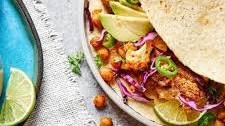 Roasted Cauliflower Chickpea Tacos