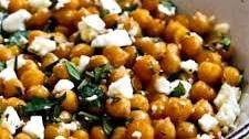 Roasted Chickpea Salad with Feta, Mint, and Lemon