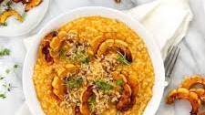 Roasted delicata squash risotto