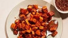 Roasted Sweet Potatoes With Spiced Maple Glaze