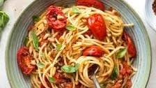 Roasted tomato and basil pasta