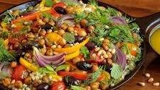 Roasted Veggie and Crispy Chickpea Salad