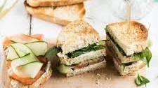 Salmon club sandwich