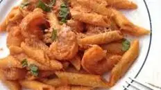 Shrimp and Penne Pasta with Creamy Marinara Sauce
