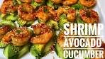 Shrimp Avocado Cucumber bites- Easy Appetizer Recipe