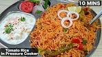 Simple and Quick Tomato Rice in Pressure Cooker | How to ...