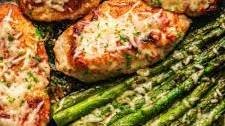 Skillet Garlic Parmesan Chicken & Asparagus