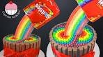 Skittles Rainbow Cake! How to make a Skittles Cake ...