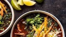 Slow Cooker Chipotle Chicken Tortilla Soup with Salty Lime Chips