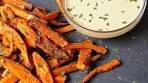 Smokey Baked Sweet Potato Fries + BBQ Honey Mustard Sauce