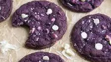 Soft and Chewy White Chocolate Coconut Ube Cookies
