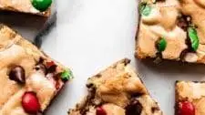Soft M&M Cookie Bars