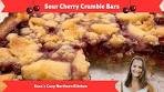 Sour Cherry Crumble Bars- Dessert, Lunchbox or Coffee Treat!