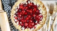 Sour cherry tart with almond cream & a french cookie crust