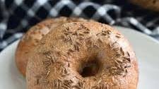 Sourdough Rye Bagels with Caraway Seeds