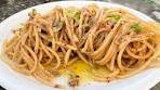 SPAGHETTI AGLIO OLIO ACCIUGHE garlic pasta with olive ...