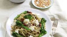 Spaghetti with Pesto, Tenderstem® Broccoli & Mozzarella
