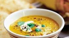 Spiced carrot & lentil soup