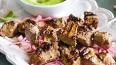 Spiced grilled lamb skewers