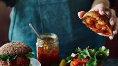 Spicy Indian lamb burger