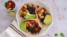 Spicy Re-fried Bean Tacos with Pineapple Salsa