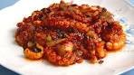 Spicy stir-fried octopus (Nakji-bokkeum: 낙지볶음)