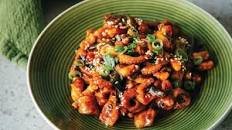 Spicy stir-fried octopus (nakji bookeum)