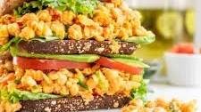 Spicy Vegan Chickpea Salad Sandwich