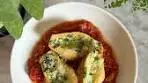 Spinach and ricotta stuffed shells . For the Sauce:▪️2 Tbsp ...