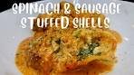 Spinach and Sausage Stuffed Shells