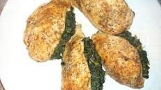 Spinach & Cheddar Stuffed Chicken Breast in Creamy Gravy