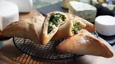 Spinach, feta and pine nut parcels