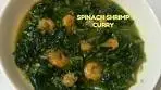 Spinach Shrimp Curry Recipe | Palak saag with prawn ...
