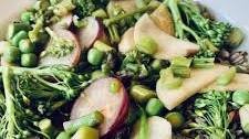 Spring Vegetable Stir-fry with Wasabi Miso Soy Sauce